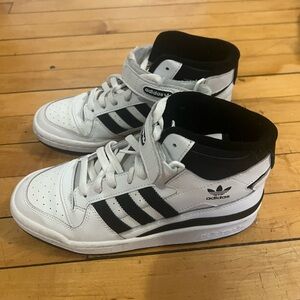Black and White Adidas High-tops